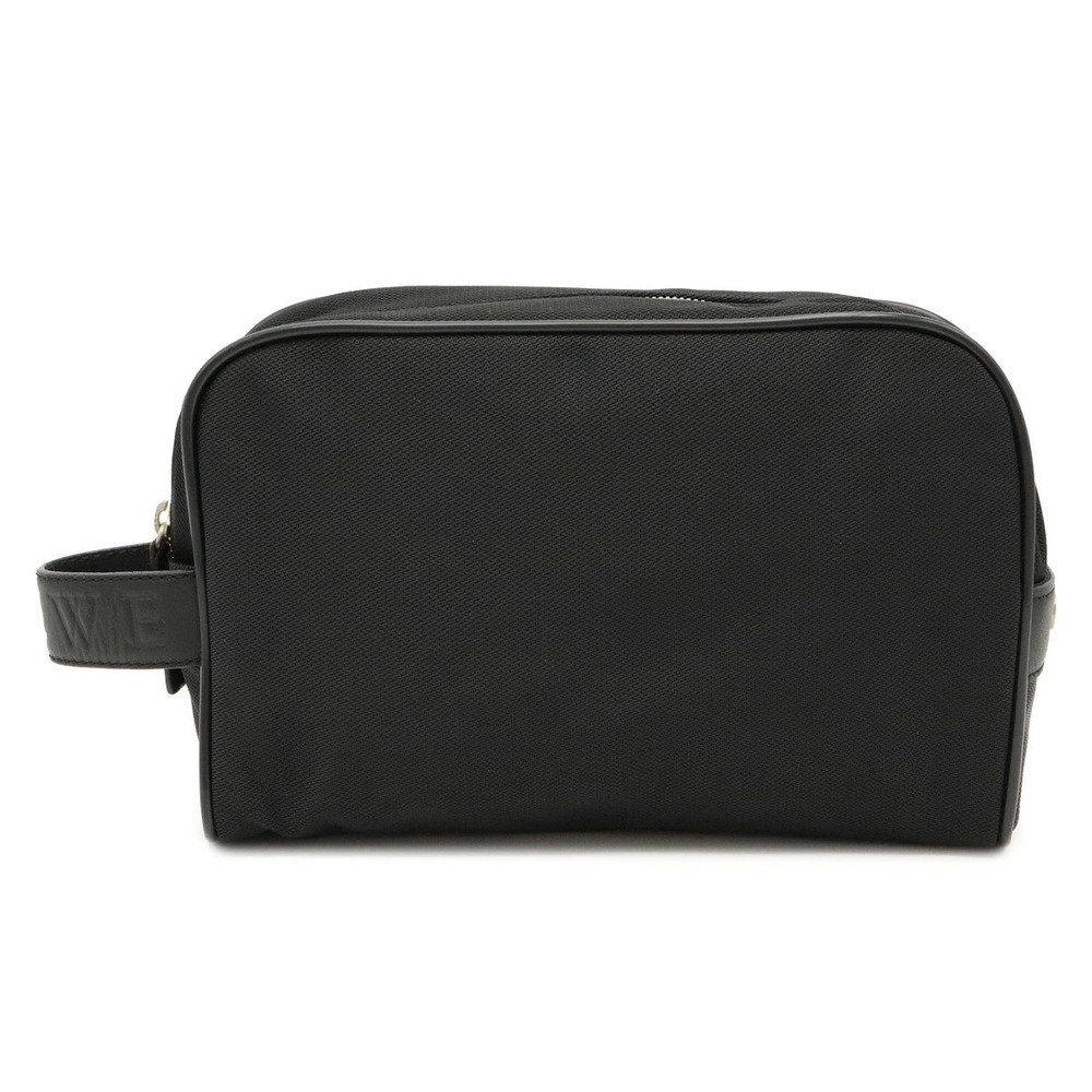 Loewe Anagram Shoulder Bag Handbag Canvas Leather Black